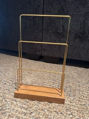 Brass and Wood Jewelry/Accessory Stand from Etsy, Like New